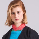 knitted collar tangerine