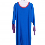 knitted long blue dress cotton