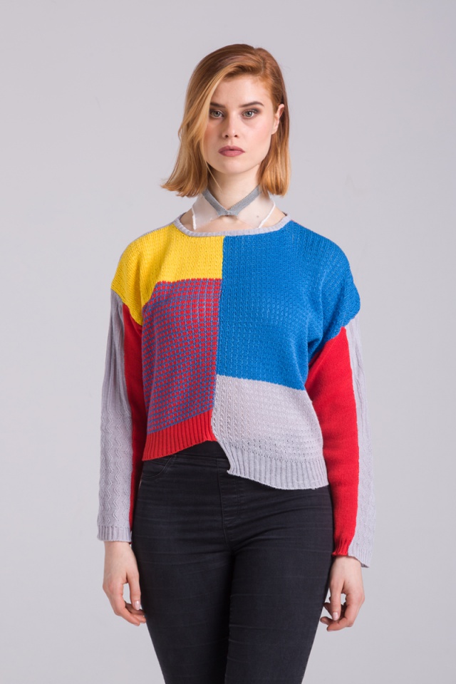 patchwork jumper cotton