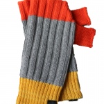 grey knitted mittens
