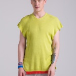 lime knitted cotton dress unisex top