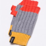 fingerless gloves mittens grey merino wool unisex