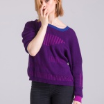 purple cotton sweater unisex