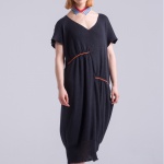 knitted charcoal colour soft dress