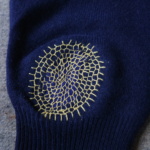 scotch darning yellow yarn