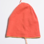 knitted orange cashmere beanie