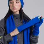 cashmere blue knitted beanie