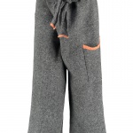 dark grey knitted lambswool trousers