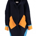 Navy merino wool felted jacket