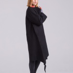 Merino Wool black coat thick