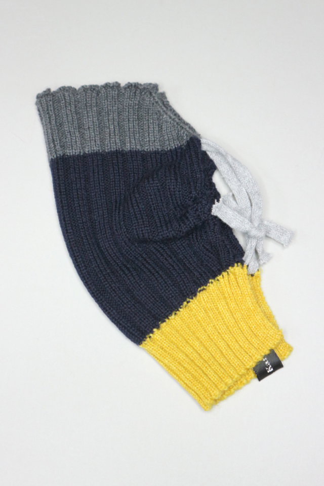 Navy Merino wool knitted mask