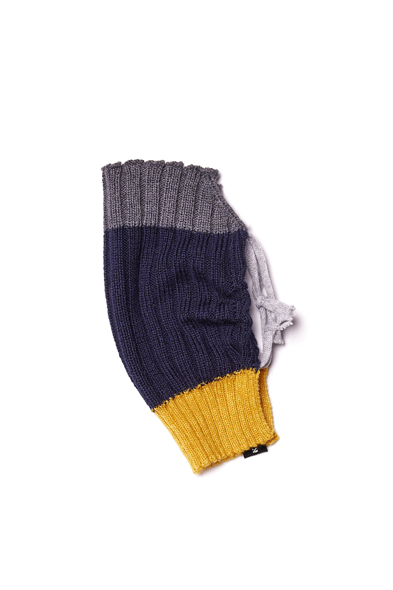 merino wool navy knitted mask