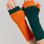 cashmere green mittens