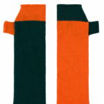 green orange mittens