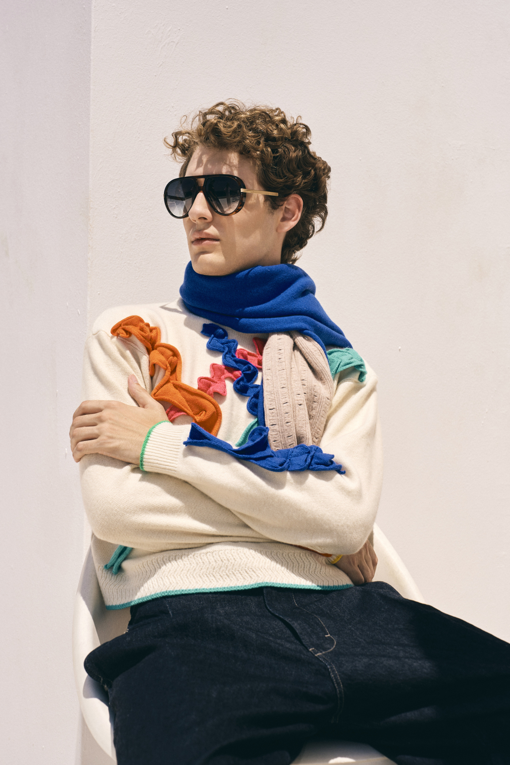 Double layer cashmere scarf