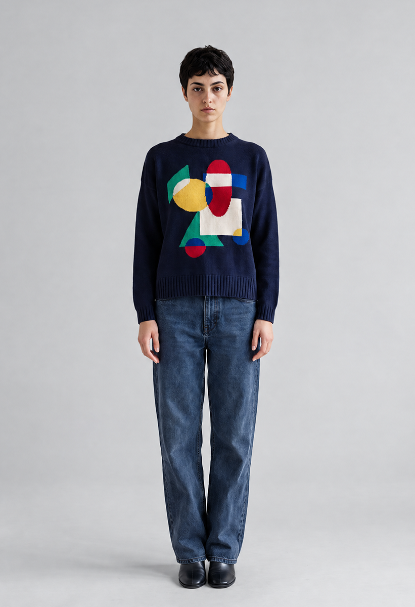 Larch Jumper Navy Ecomm front