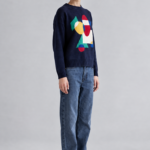 Larch Jumper navy ecomm 3 quarter pose